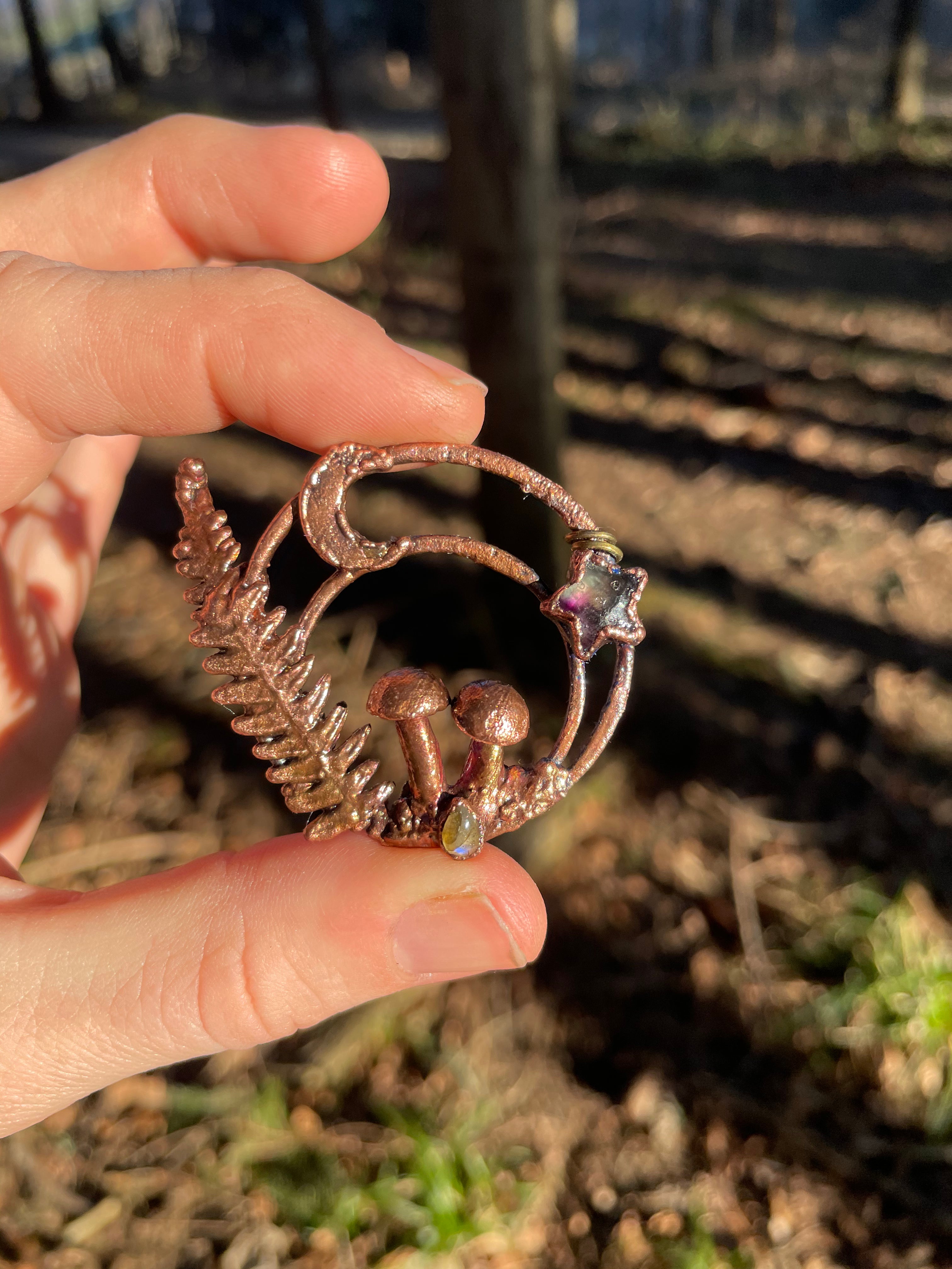 Circular mushroom Pendant